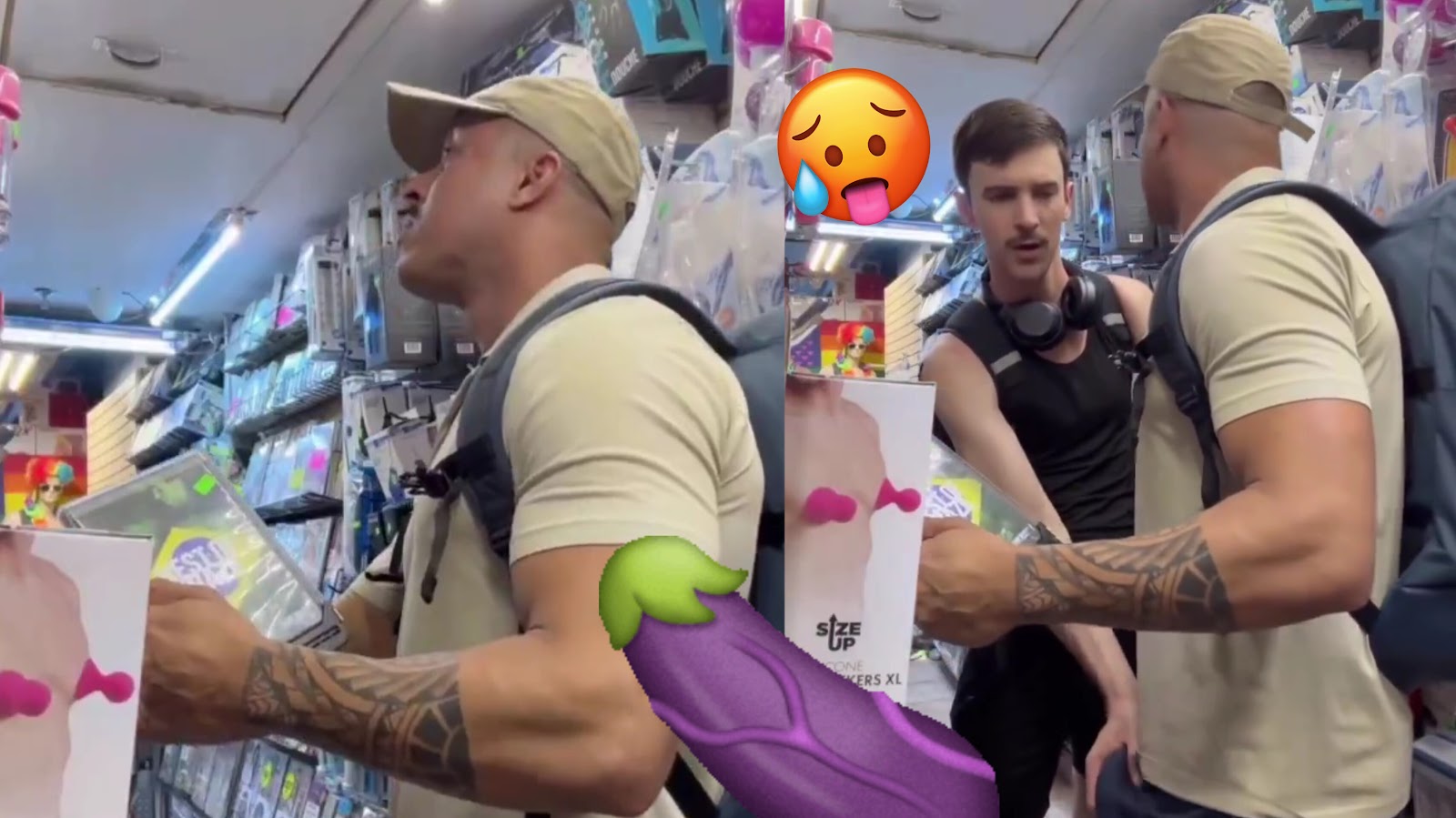 Diego Barros encontrou um fã no shopping enquanto fazia compras é não resistiu em colocar o pau em ação